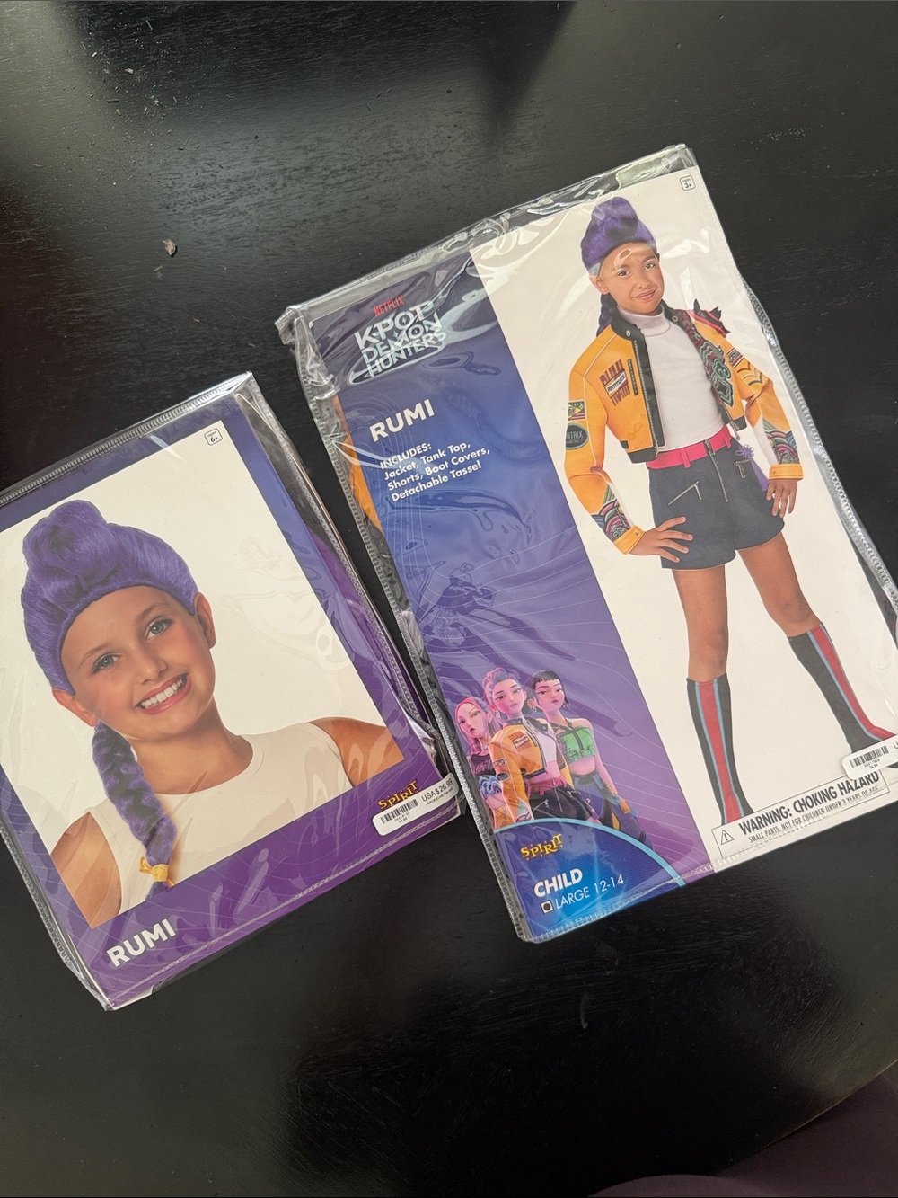 K Pop Demon Hunter- Rumi Costume Set with Purple Wig
